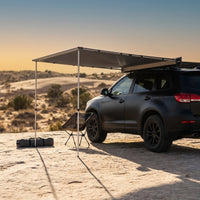 Car Side Awning, Large 4.6'X6.6' Shade Coverage Vehicle Awning, Pu3000Mm UV50+ Retractable Car Awning with Waterproof Storage Bag, Suitable for Truck, SUV, Van, Campers — Studio Shot