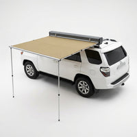 Car Side Awning, Large 4.6'X6.6' Shade Coverage Vehicle Awning, Pu3000Mm UV50+ Retractable Car Awning with Waterproof Storage Bag, Suitable for Truck, SUV, Van, Campers — Studio Shot