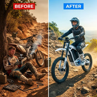 Electric Dirt Bike Built for Peak Performance, 16.8KW Power, 72V 40Ah Battery, 150 lb Lightweight Frame — Before & After
