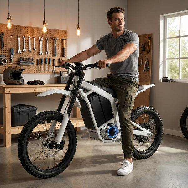 Electric Dirt Bike Built for Peak Performance, 16.8KW Power, 72V 40Ah Battery, 150 lb Lightweight Frame