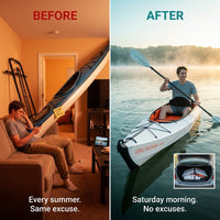 Foldable Kayak Lake | Lightweight, Portable & Stable - Lake and River Kayaks - Perfect for Beginner Paddlers — Before & After