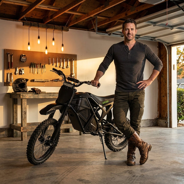Electric Dirt Bike Built for Off-Road Adventures, 3500W Motor, 40MPH Speed, 45 Mile Range, Fat Tire Suspension