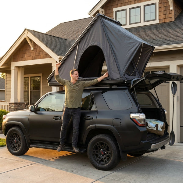 Hard Shell Rooftop Tent Pop-Up Tents 2-3 Person for SUV ‌Caravan Campervan