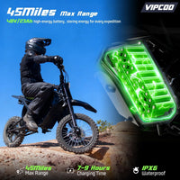 H3 Electric Dirt Bike for Teens and Adults, 3500W Electric Motorcycle, up to 40MPH / 45° Slope / 45 Miles Range, 14"/12" Fat Tire E Dirt Bike with Nitrogen Suspension Fit Age 13+