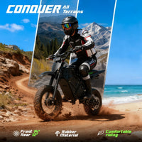 H3 Electric Dirt Bike for Teens and Adults, 3500W Electric Motorcycle, up to 40MPH / 45° Slope / 45 Miles Range, 14"/12" Fat Tire E Dirt Bike with Nitrogen Suspension Fit Age 13+