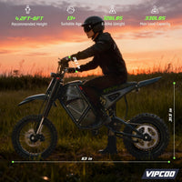 H3 Electric Dirt Bike for Teens and Adults, 3500W Electric Motorcycle, up to 40MPH / 45° Slope / 45 Miles Range, 14"/12" Fat Tire E Dirt Bike with Nitrogen Suspension Fit Age 13+