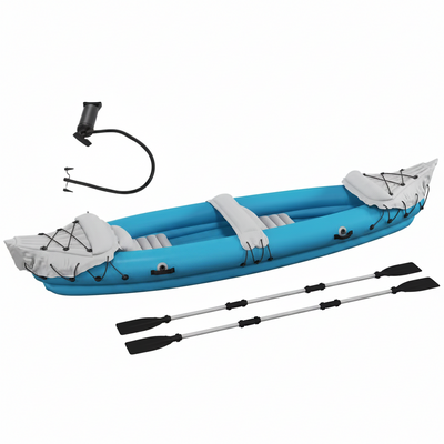 2-Person Inflatable Kayak with Paddles, Aluminum Oars, Repair Kit