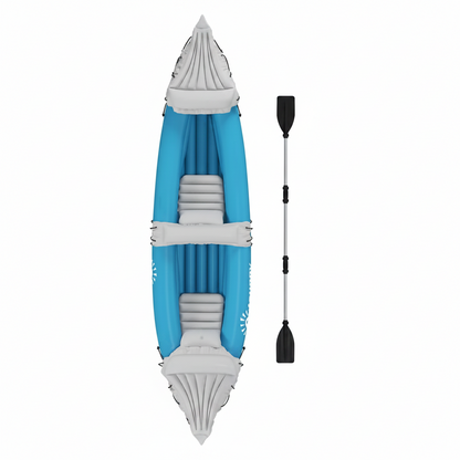 2-Person Inflatable Kayak with Paddles, Aluminum Oars, Repair Kit